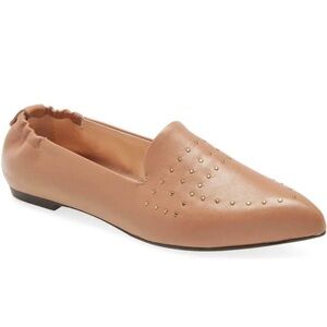 $395 Agl Attilio Giusti Leombruni Studded Moc Loafers Flats Pointy Toe Shoe 36.5